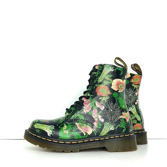 NIB Dr Martens Wild Botanics 1460 Lace Up Ankle Boots Women’s 5 Shoes - Picture 4 of 13